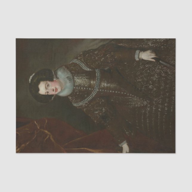 Papel De Seda Isabella de Bourbon, esposa de Filipe IV da Espanh (Frente )