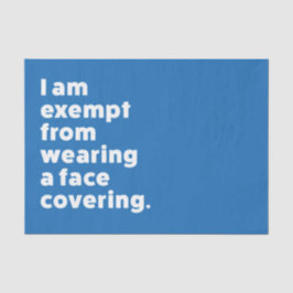 Papel De Seda Isento de Vestir uma cobertura de rosto