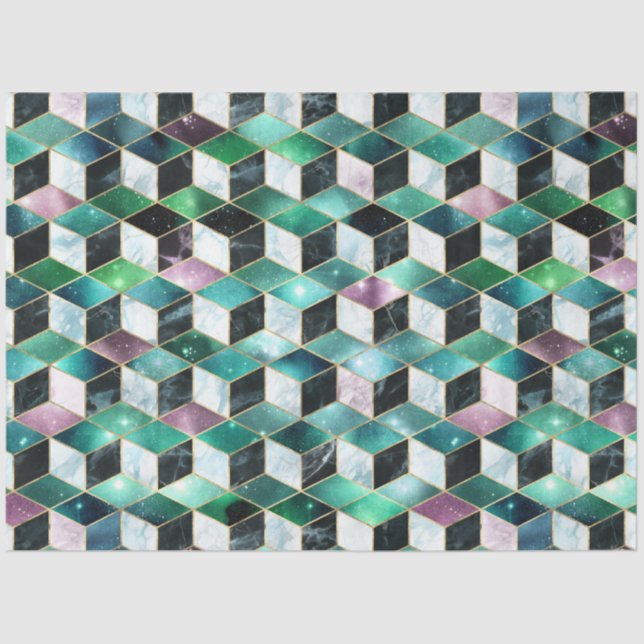 Papel De Seda Isométrico Série Galáxia Design 3 (Frente )