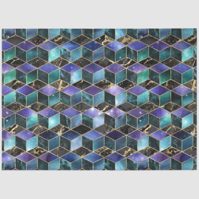 Papel De Seda Isométrico Série Galáxia Design 5 (Frente )