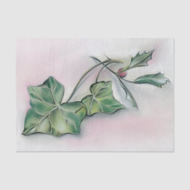 Papel De Seda Ivy e Holly Christmas (Frente )