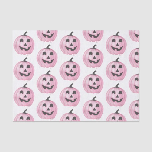 Papel De Seda Jack-O-Lanterna Rosa (Frente )