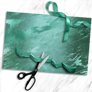 Papel De Seda Jade Derretida   Verde Esmeralda Luxo em Mármore