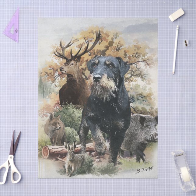Papel De Seda Jagdterrier (Arte )