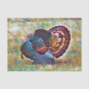 Papel De Seda Jake Wild Turkey Monet Style Desenhando Dissociaçã