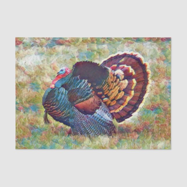Papel De Seda Jake Wild Turkey Monet Style Desenhando Dissociaçã (Frente )