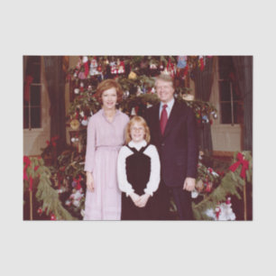 Papel De Seda James Carter White House Presidente Natal