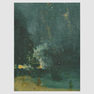 Papel De Seda James Whistler - Noite em preto e Dourado