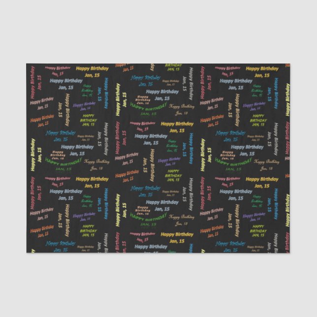 Papel De Seda Janeiro, 15 Aniversário (Frente )