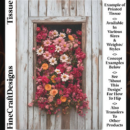 Papel De Seda Janela De Madeira Velhice Com Flores CL5 Desacopla