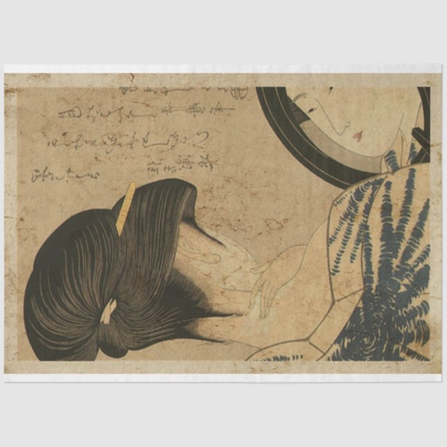 Papel De Seda Japonesas e Estilo Ukiyo Espelho Art nº 9 (Frente )