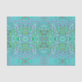 Papel De Seda Jardim abstrato Aqua Verde e Puro do Contentor