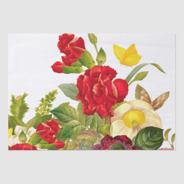 Papel De Seda Jardim da borboleta (Frente )