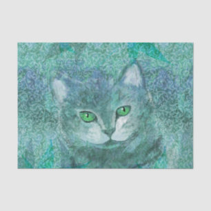 Papel De Seda Jardim da natureza do gato da camuflagem