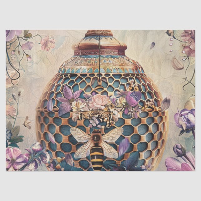 Papel De Seda Jardim de Abelhas Encantadas Fantasia (6) (Frente )