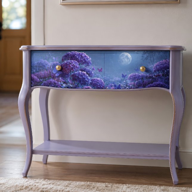 Papel De Seda Jardim de Borboleta Roxa ao Luar em Decoupage (Criador carregado)