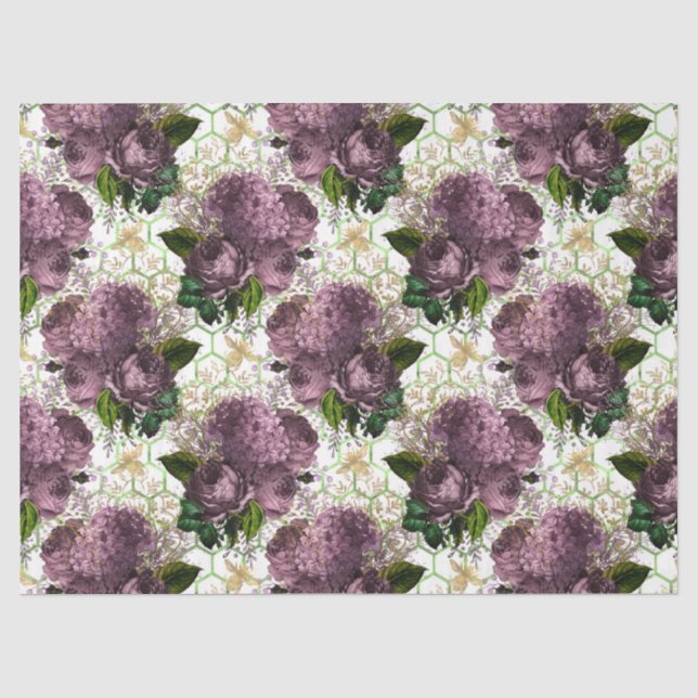 Papel de Seda Jardim de Chá Série Abelha Design 28 (Frente )