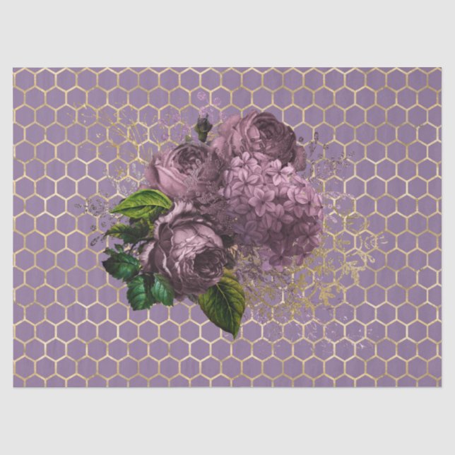Papel De Seda Jardim de Chá Série Abelha Design 38 (Frente )