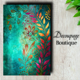 Papel De Seda Jardim de Cobre Decoupage