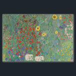 Papel De Seda Jardim de fazenda com girassóis por Gustav Klimt<br><div class="desc">Jardim de fazenda com girassóis por Gustav Klimt</div>