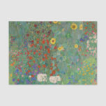 Papel De Seda Jardim de fazenda com girassóis por Gustav Klimt<br><div class="desc">Jardim de fazenda com girassóis por Gustav Klimt</div>
