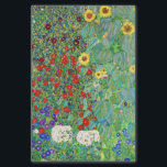 Papel De Seda Jardim de Fazenda Gustav Klimt com pintura de gira<br><div class="desc">Jardim de Fazenda Gustav Klimt com Sunflower Vintage Floral Art Nouveau</div>