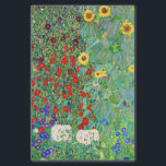 Papel De Seda Jardim de Fazenda Gustav Klimt com pintura de gira<br><div class="desc">Jardim de Fazenda Gustav Klimt com Sunflower Vintage Floral Art Nouveau</div>