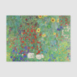 Papel De Seda Jardim de Fazenda Gustav Klimt com pintura de gira<br><div class="desc">Jardim de Fazenda Gustav Klimt com Sunflower Vintage Floral Art Nouveau</div>