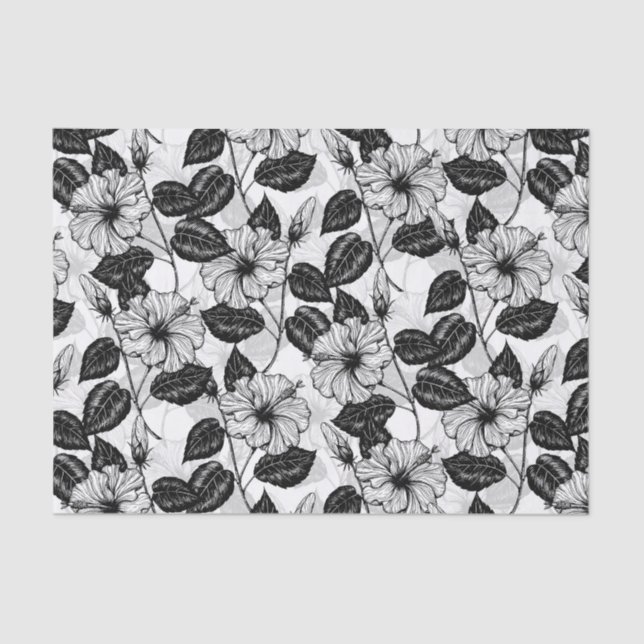 Papel De Seda Jardim de Hibiscus (Frente )