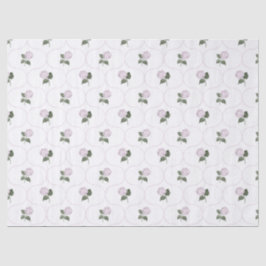 Papel De Seda Jardim de Hortênsias Rosas Treliça Floral
