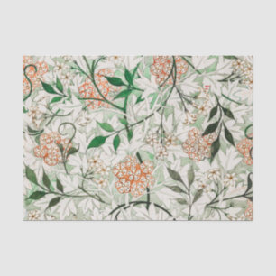 Papel De Seda Jardim de Jasmim William Morris Flor Clássica