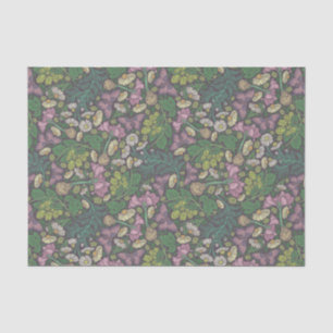 Papel De Seda Jardim de Margaridas Brancas Vitorianas Borboletas