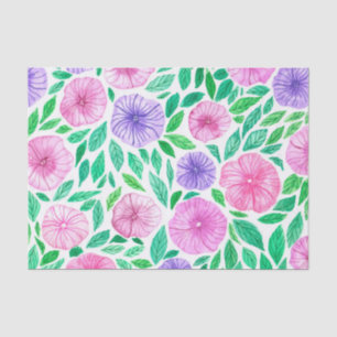 Papel De Seda Jardim de petúnia aquática