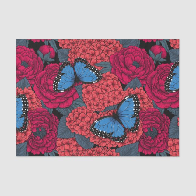 Papel De Seda Jardim de tartaruga azul (Frente )