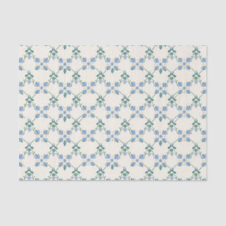 Papel de Seda Jardim de Trepadeira Floral Azul