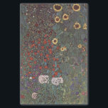 Papel De Seda Jardim do Campo com Girassóis por Gustav Klimt<br><div class="desc">Gustav Klimt - Artista de Art Nouveau</div>