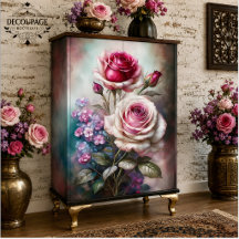 Jardim do Crepúsculo das Rosas Decoupage