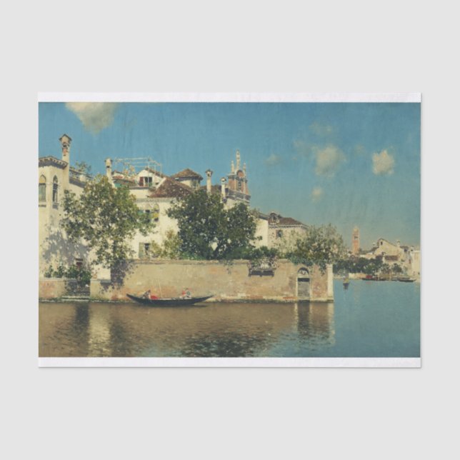 Papel De Seda Jardim do Palácio Vendramin em Veneza (Frente )