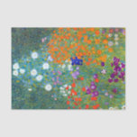 Papel De Seda Jardim Flor Gustav Klimt<br><div class="desc">Uma casa de campo ou um jardim de flores,  como pintado por Gustav Klimt.</div>