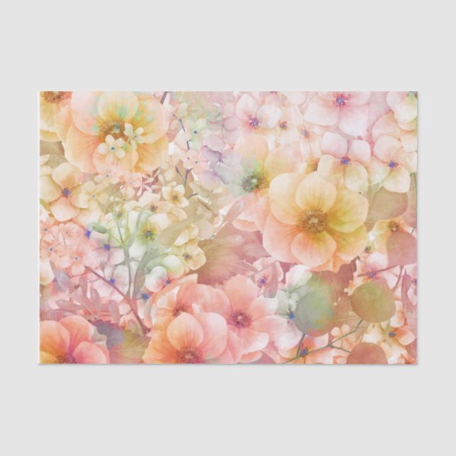 Papel De Seda Jardim Floral de Verão (Frente )