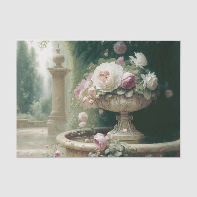 Papel De Seda Jardim francês Urn (Frente )