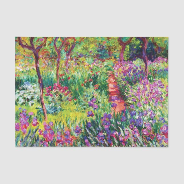 Papel De Seda Jardim Íris em Giverny por Claude Monet    (Frente )
