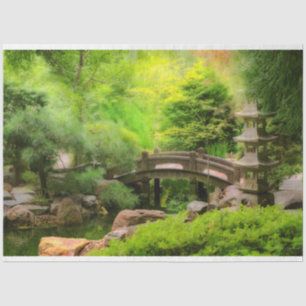Papel De Seda Jardim Japonês - Água debaixo da ponte
