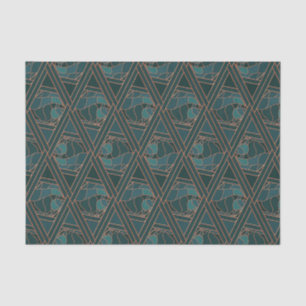 Papel De Seda Jardim Moderno ao Luar Bronze Grande