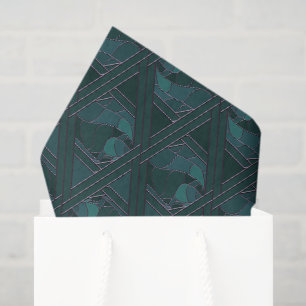 Papel De Seda Jardim Moderno ao Luar em Pewter Grande