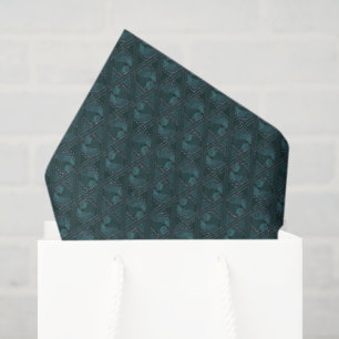 Papel De Seda Jardim Moderno ao Luar em Pewter Pequeno