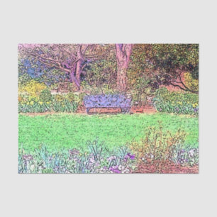 Papel De Seda Jardim Primavera