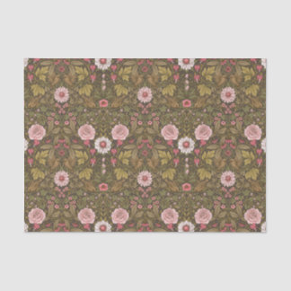 Papel De Seda Jardim selvagem em café marrom