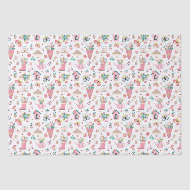 Papel De Seda Jardim Springtime (Frente )