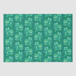 Papel De Seda Jasmine Bloom Vintage Flores Padrão Floral Verde